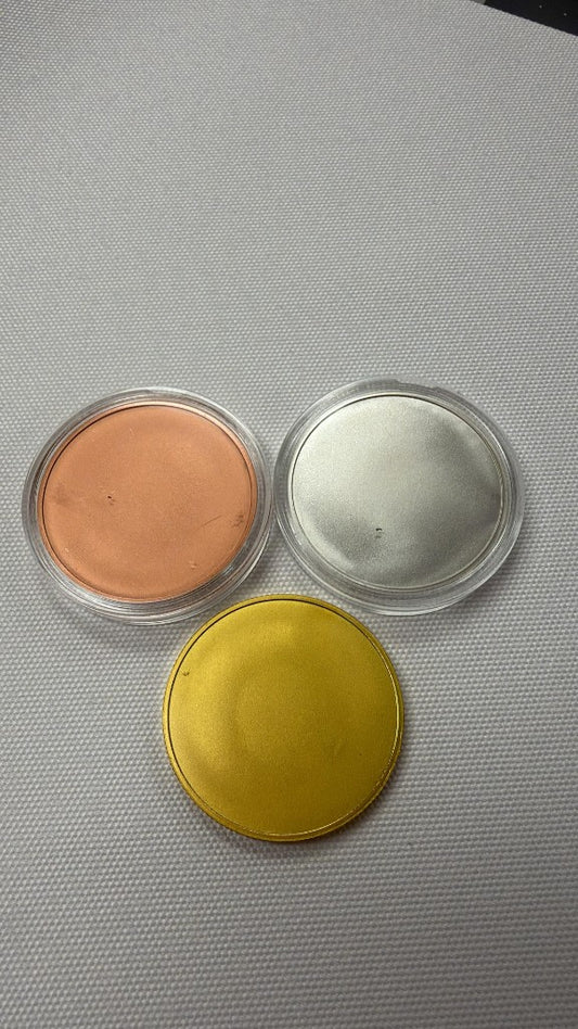 Gold, silver, and bronze custom coin blanks