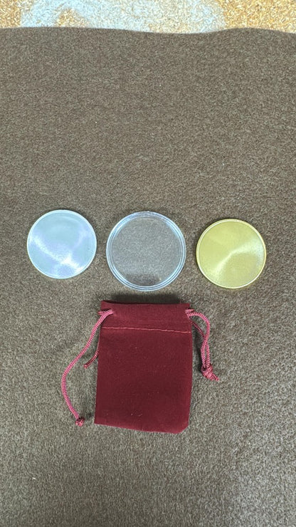 Custom coin blanks with capsule and pouch
