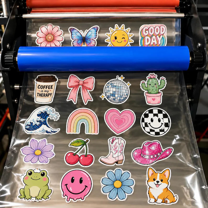 UV DTF gang sheet on a 22-inch roll