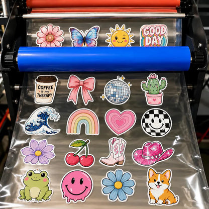UV DTF gang sheet on a 22-inch roll